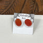 Carnelian Sterling Silver Stud Earrings