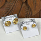 Citrine Sterling Silver Stud Earrings