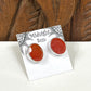 Carnelian Sterling Silver Stud Earrings