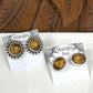 Tigers Eye Sterling Silver Stud Earrings  - 2 Sizes Available