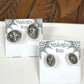 Sterling Silver Tourmalated Quartz Oval Stud Earrings
