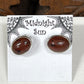 Mahogany Obsidian Sterling Silver (925) 6 x 8mm Stud Earrings
