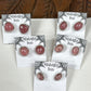 Rhodochrosite Sterling Silver Stud Earrings