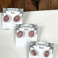 Rhodochrosite Sterling Silver Stud Earrings