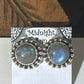 Labradorite Sterling Silver Stud Earrings
