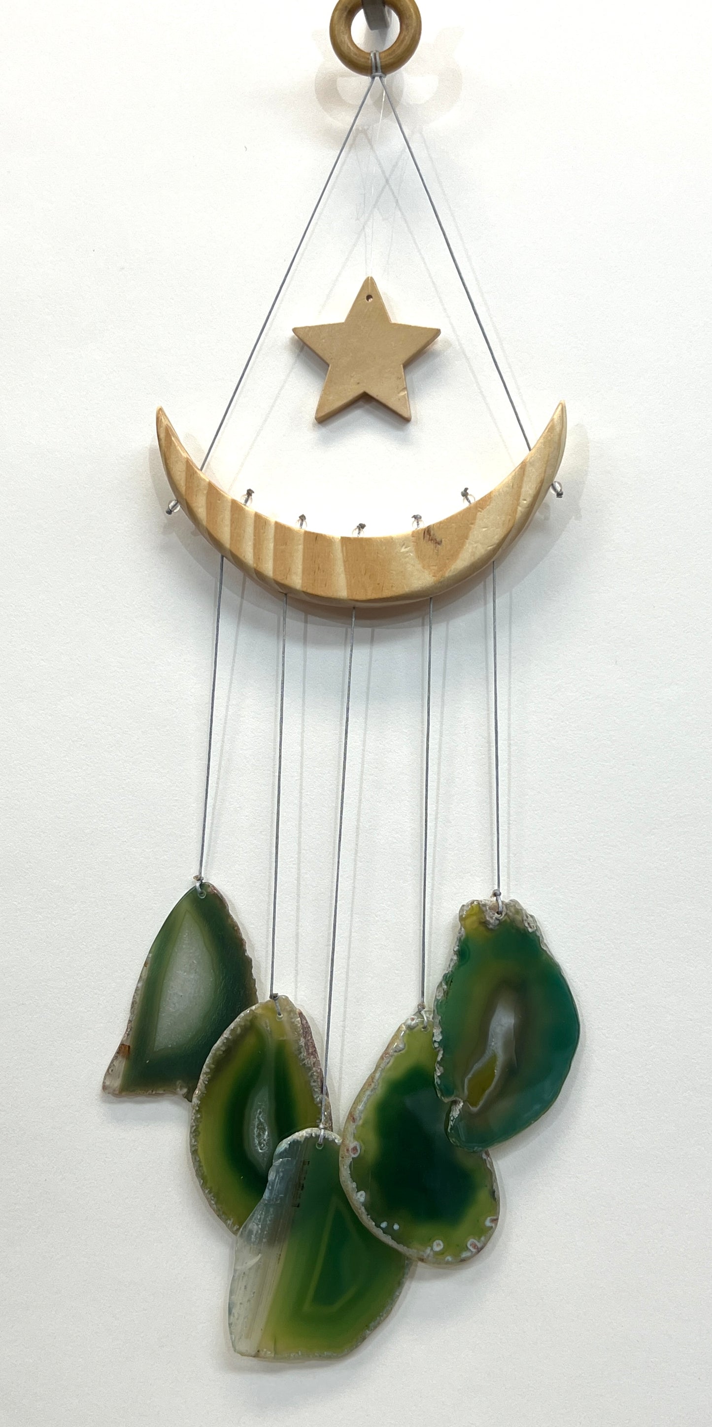 Agate Crescent Moon Chimes