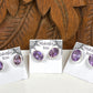Amethyst Oval Sterling Silver Stud Earrings - 3 Sizes Available