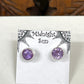Amethyst Sterling Silver Stud Earrings - 2 Sizes Available