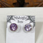 Amethyst Sterling Silver Stud Earrings - 2 Sizes Available