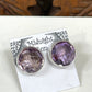 Amethyst Sterling Silver Stud Earrings - 2 Sizes Available