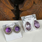 Amethyst Sterling Silver Stud Earrings - 2 Sizes Available