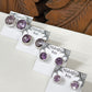 Amethyst Sterling Silver Stud Earrings - 2 Sizes Available