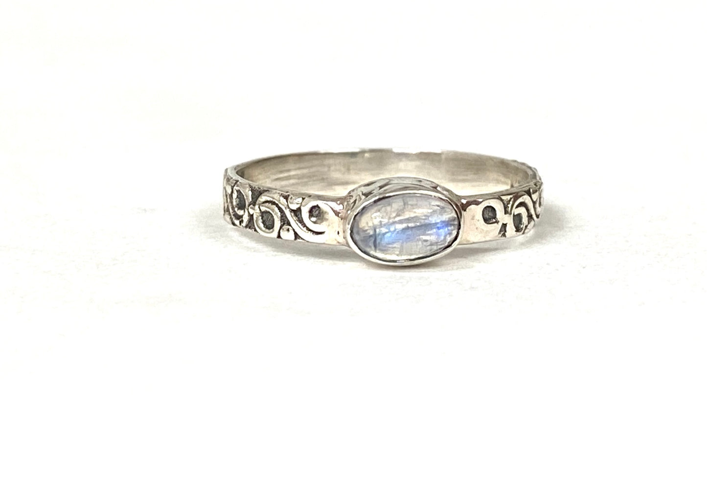 Sterling Silver Spiral Band Stack Rings