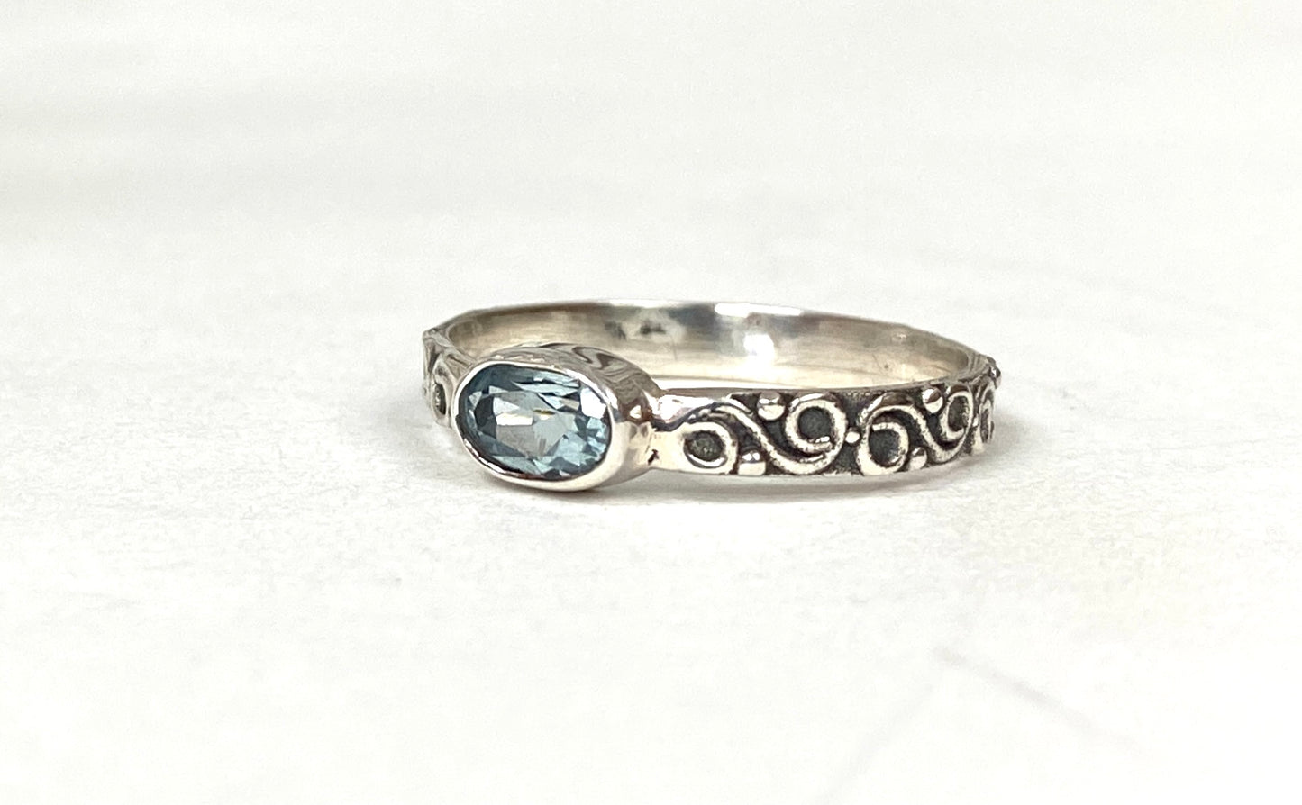 Sterling Silver Spiral Band Stack Rings