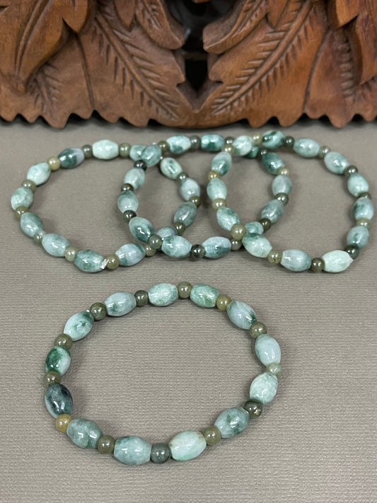 Burmese Jade Stretchy Bracelets