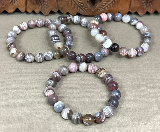 Botswana Agate  Stretchy Bracelets