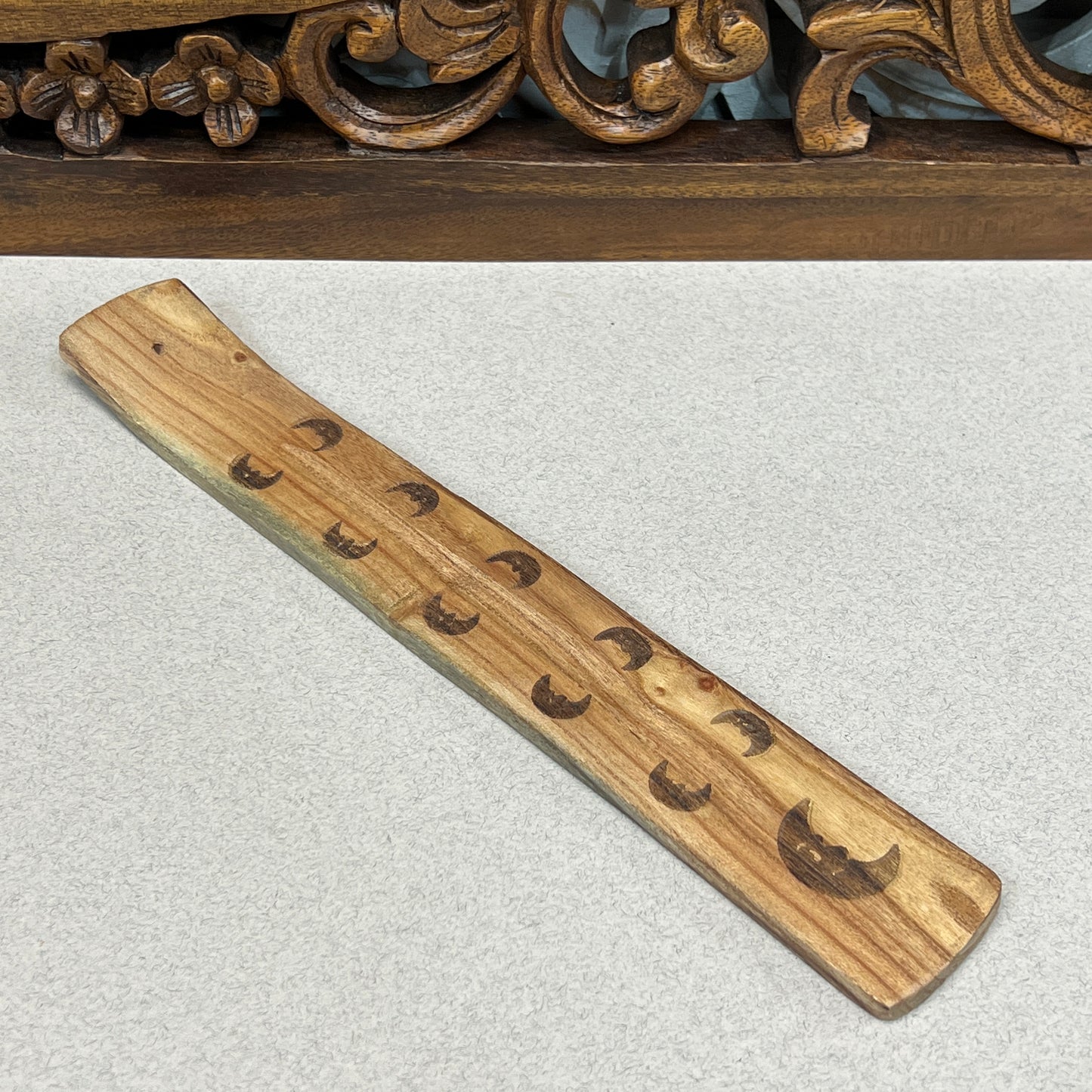 Block Carved Incense Burner | Wood