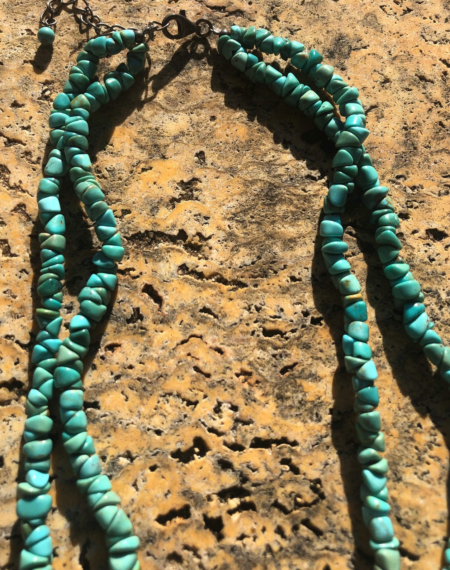 Hand carved Natural Turquoise Necklace
