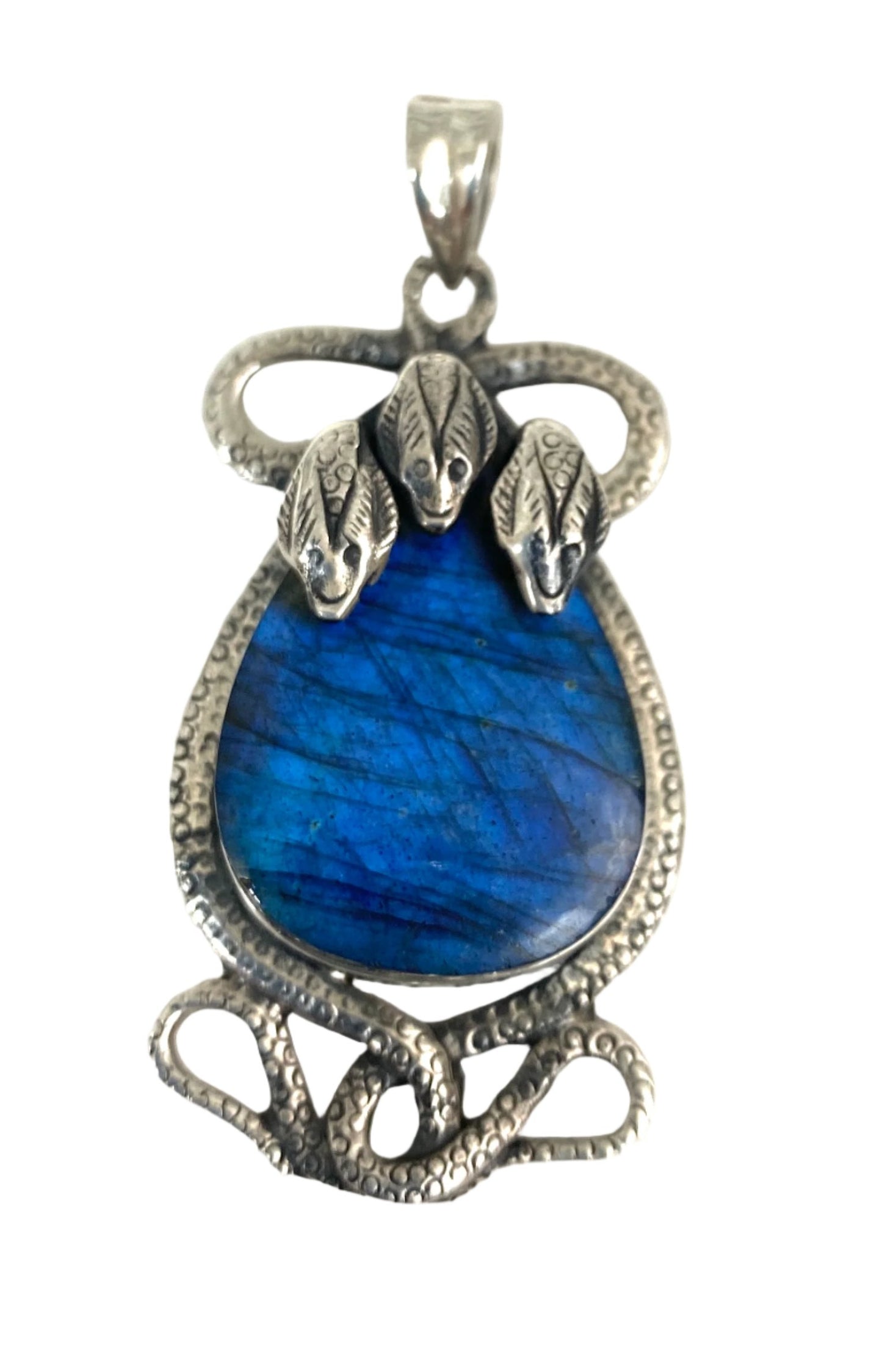 Sterling 3 Headed Snake Pendants