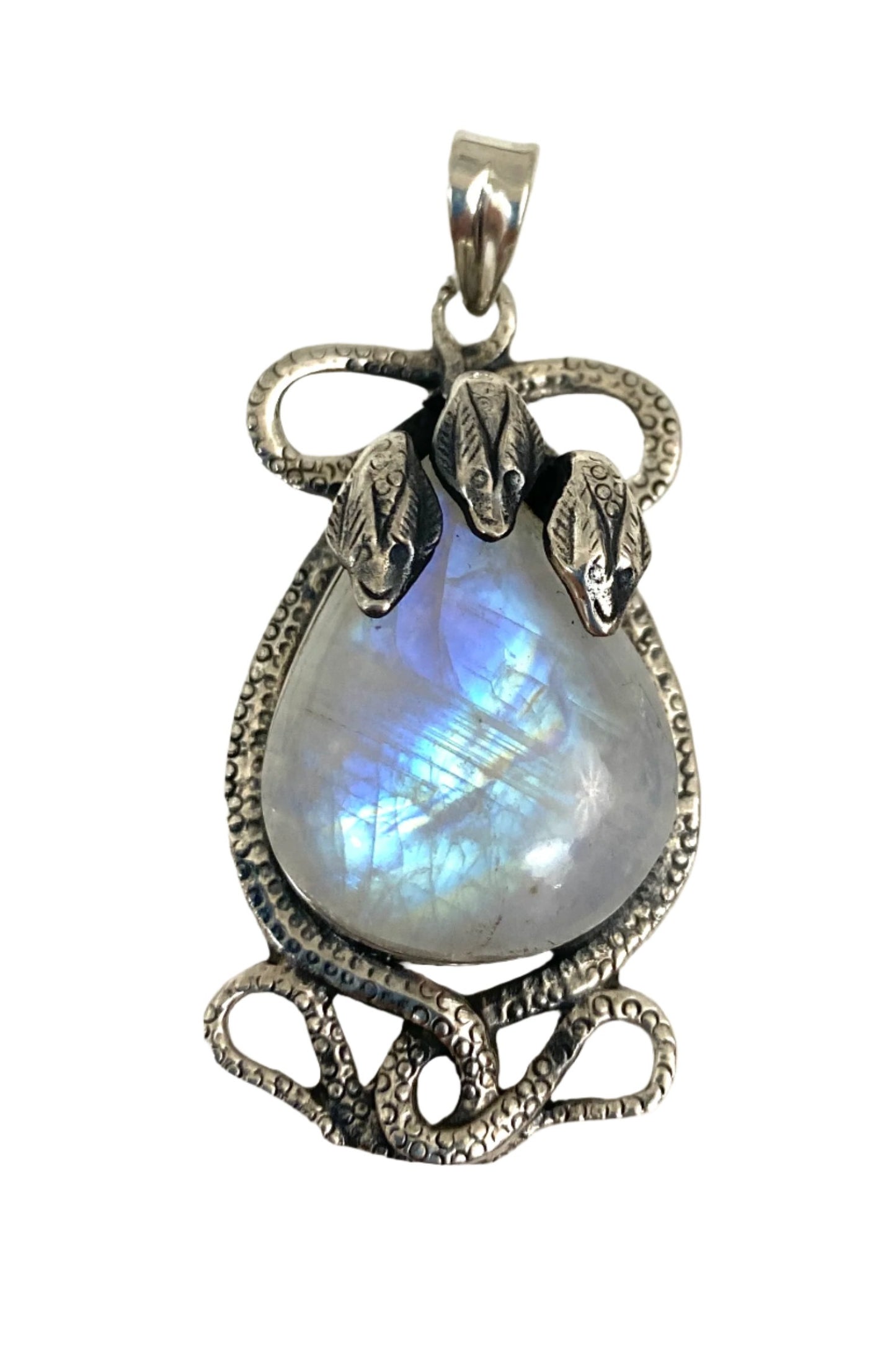 Sterling 3 Headed Snake Pendants
