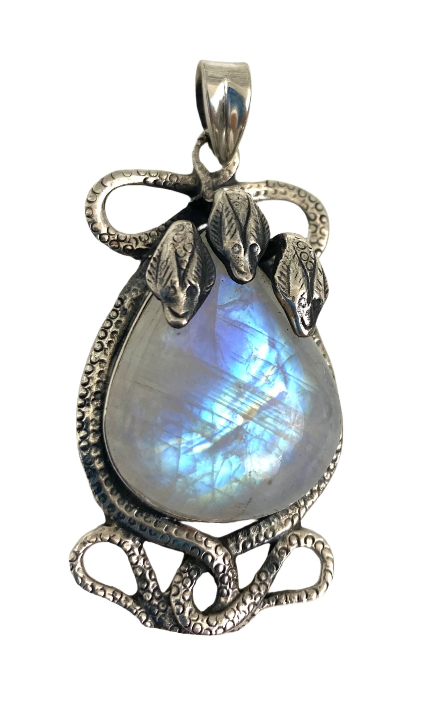 Sterling 3 Headed Snake Pendants