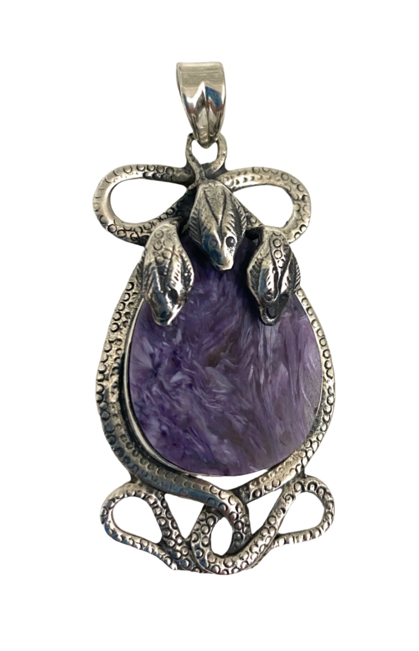 Sterling 3 Headed Snake Pendants
