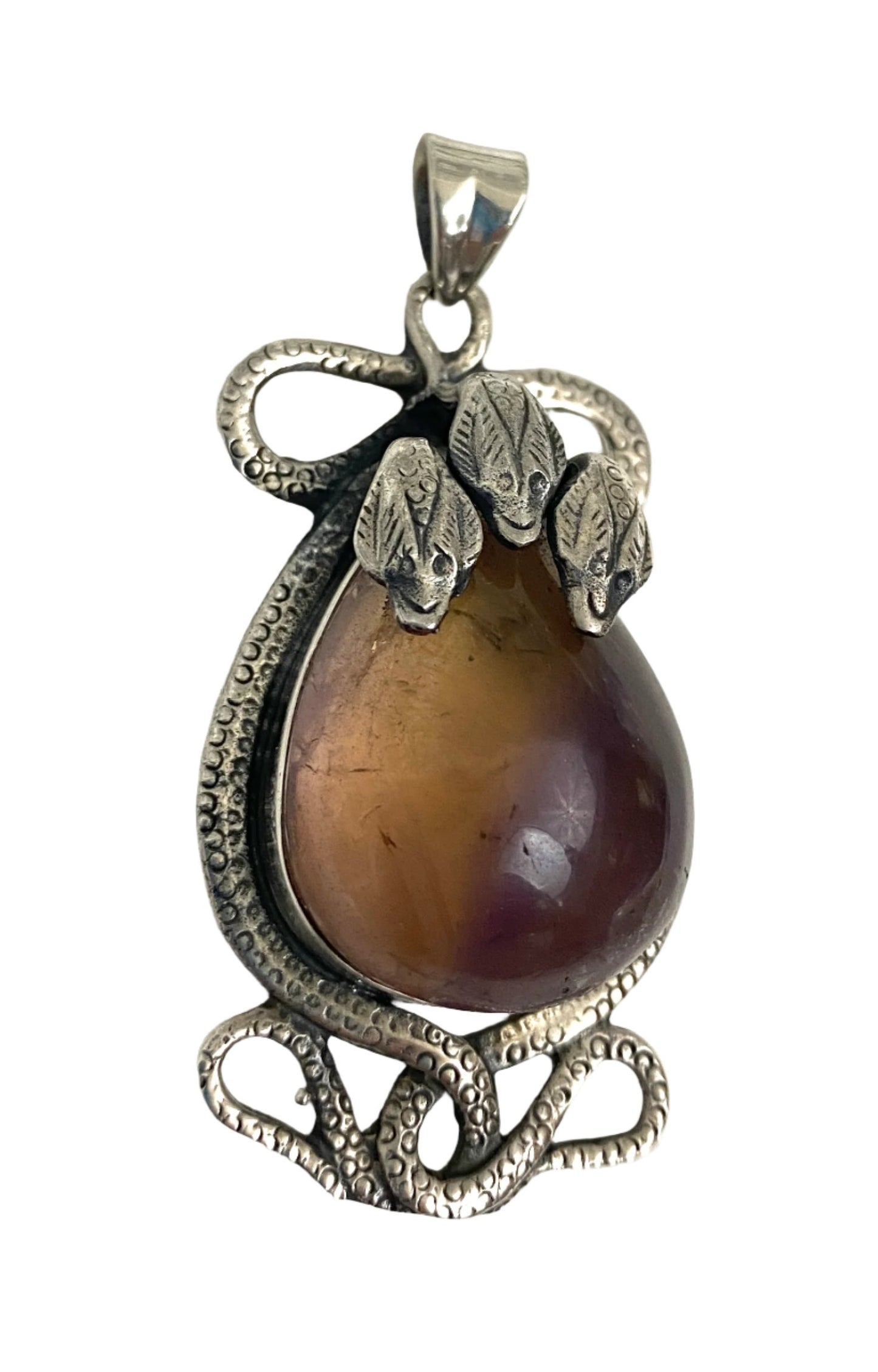Sterling 3 Headed Snake Pendants