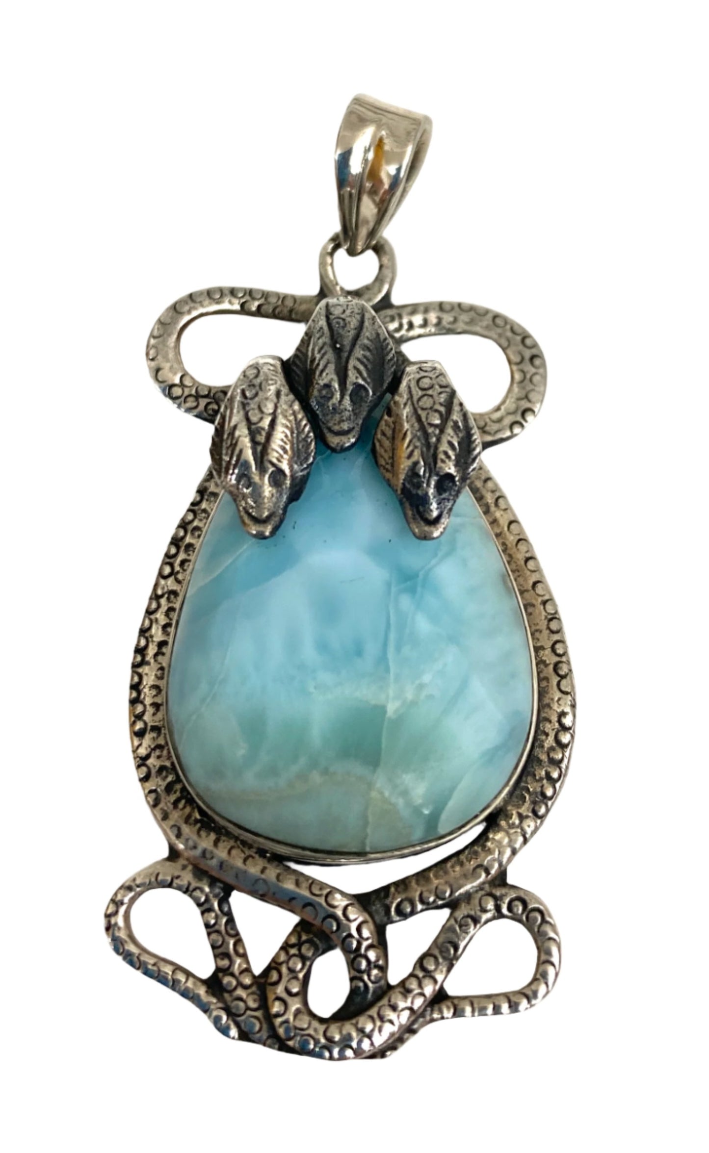 Sterling 3 Headed Snake Pendants