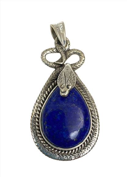 Sterling Silver Gemstone Snake Pendants | 4 Stones