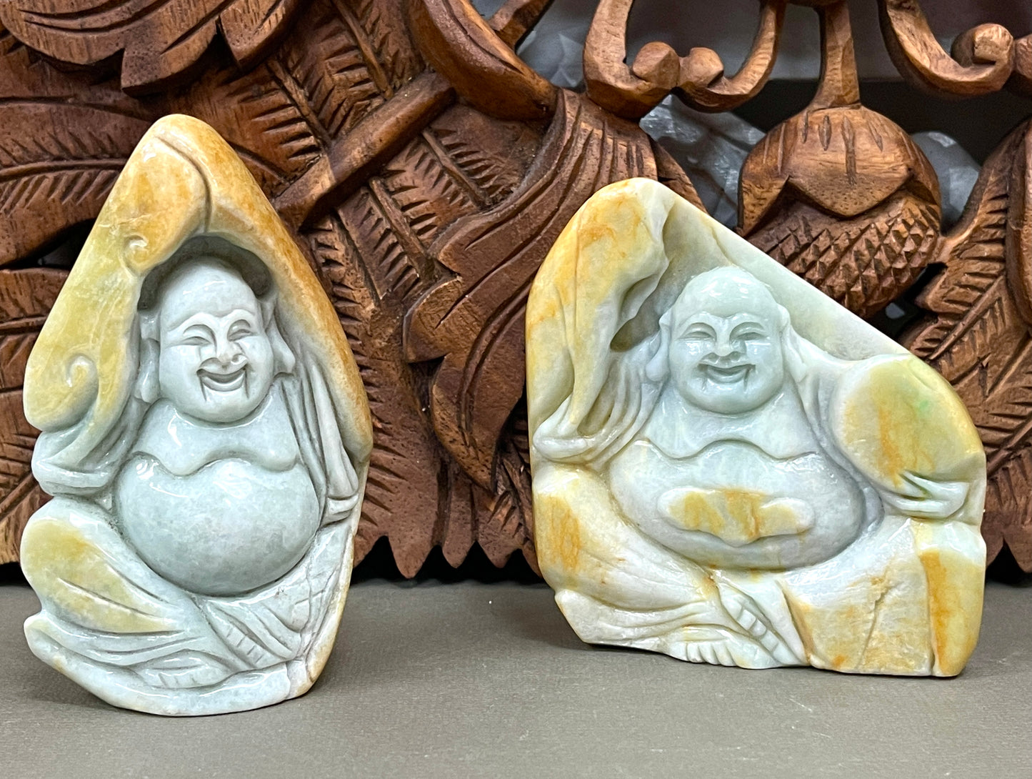 Carved Burmese Jade Buddhas