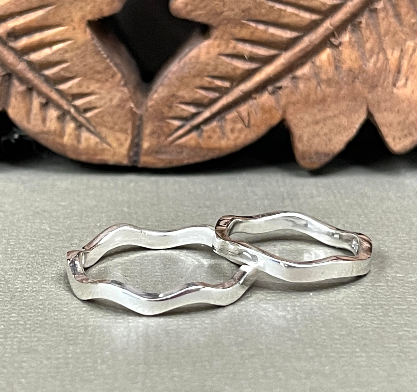 Sterling Silver Wave Rings