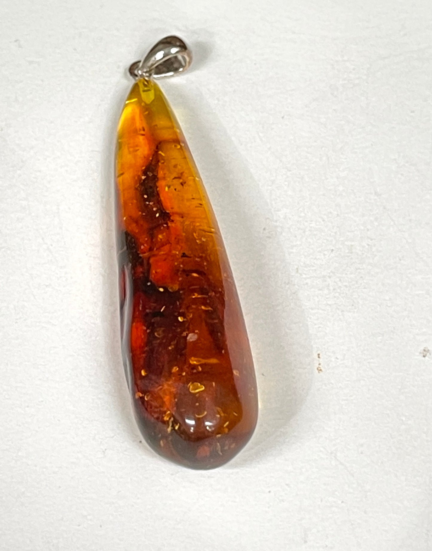 Natural Baltic Amber Drop Pendants