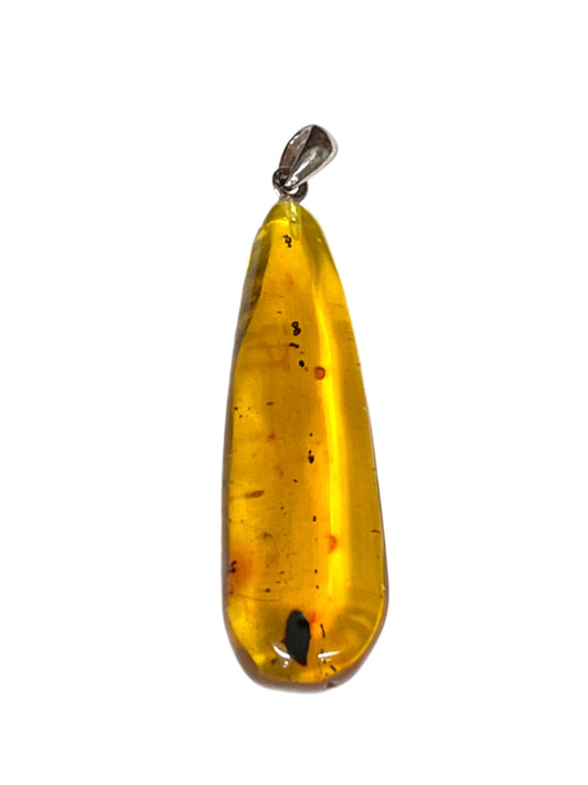 Natural Baltic Amber Drop Pendants