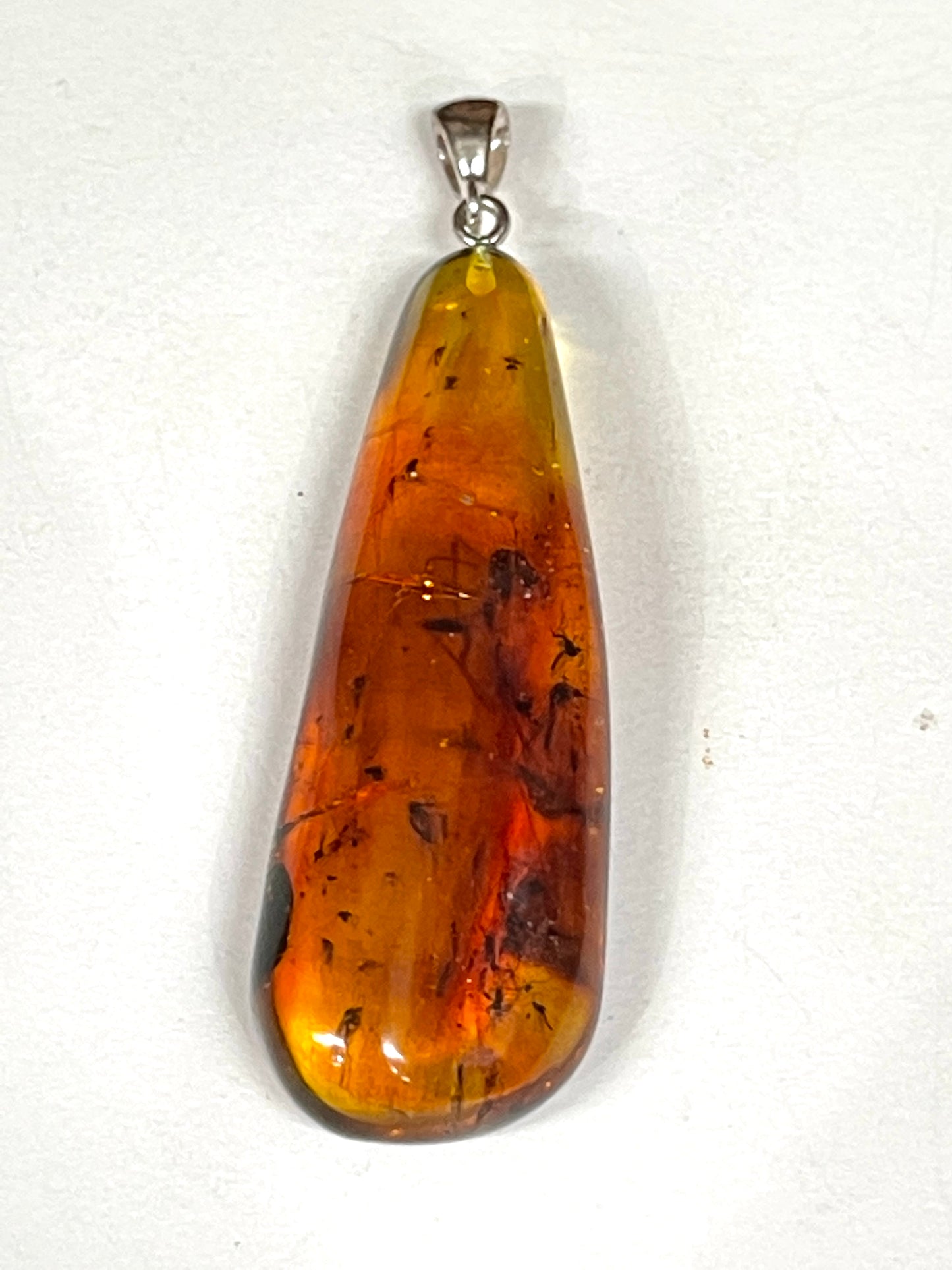 Natural Baltic Amber Drop Pendants