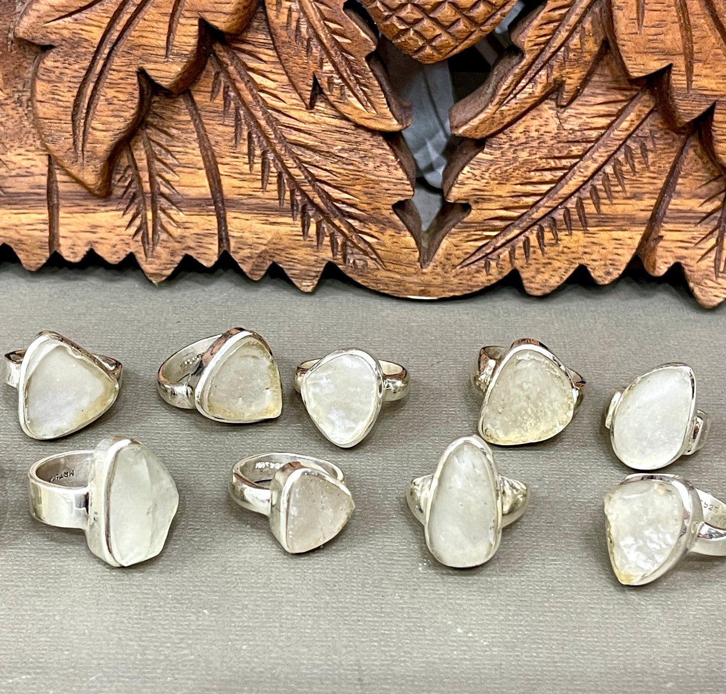 Raw Libyan Glass Rings - Transformation Stone
