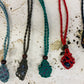 Macramé Crystal Bag Necklace