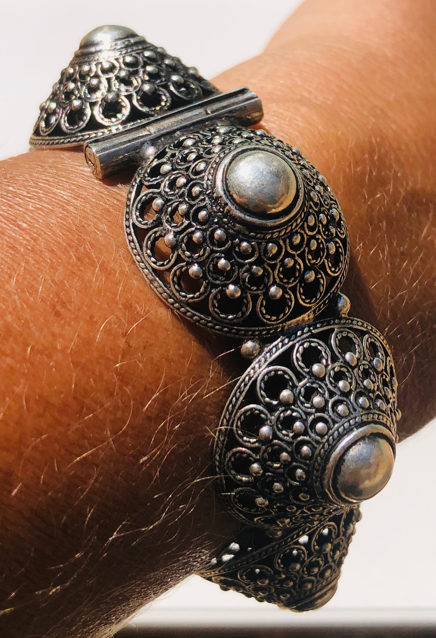 Sterling Silver Traditional Rajasthani Tribal Bracelet