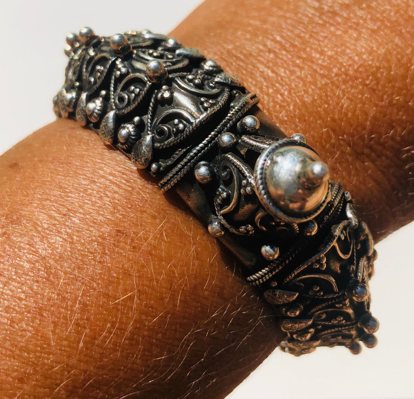 Sterling Silver Traditional Rajasthani Tribal Bracelet