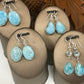 Larimar Sterling Silver Earrings - 4 sizes Available