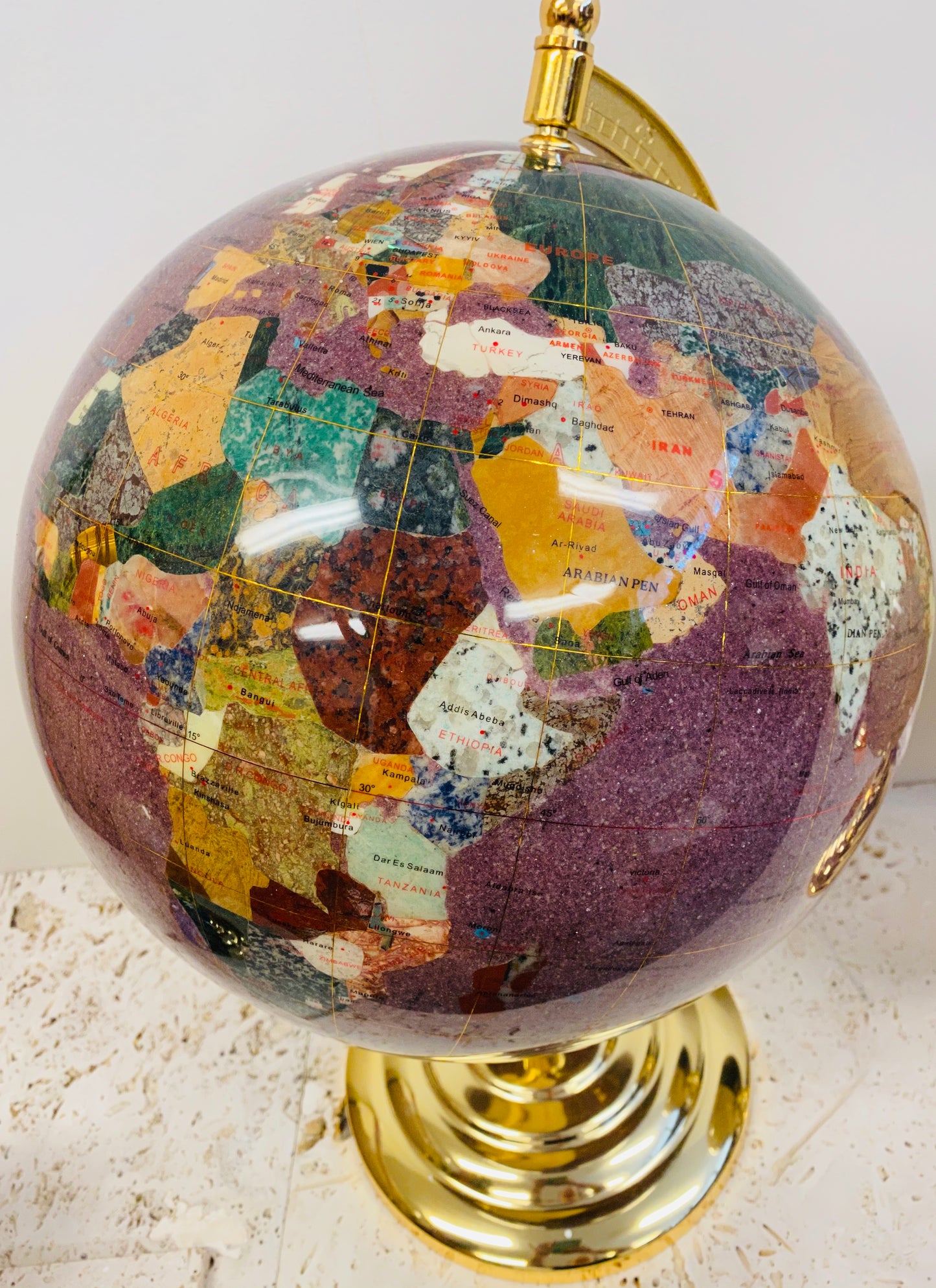 Spinning Gemstone Globes - Available in 3 Sizes