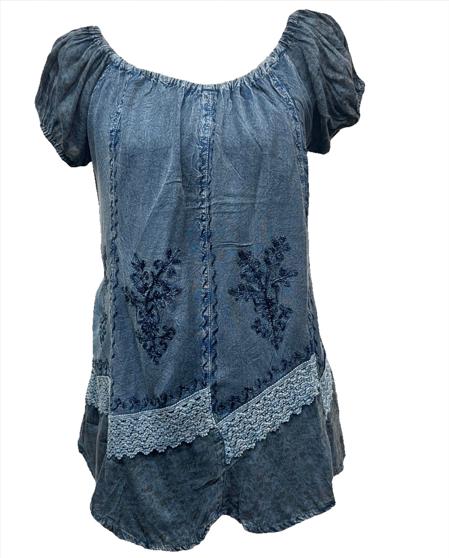 Embroidered Rayon Top