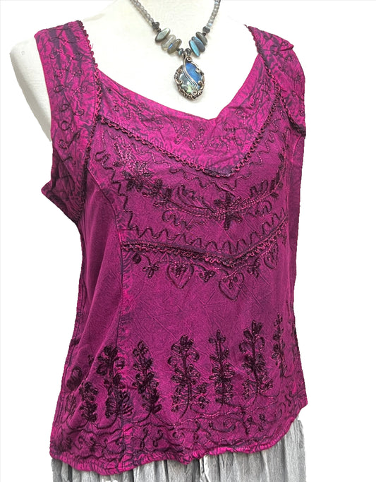 Embroidered Tank Top