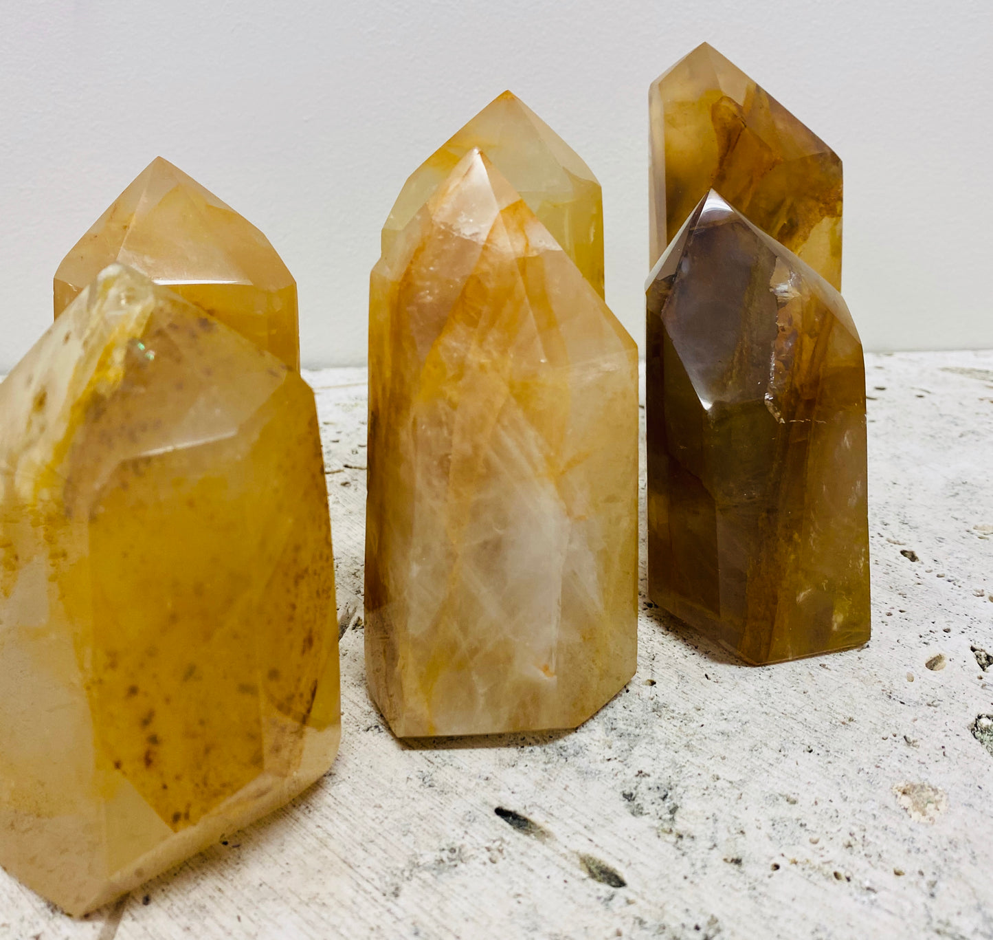 Golden Healer Quartz Base Cut Crystal Points