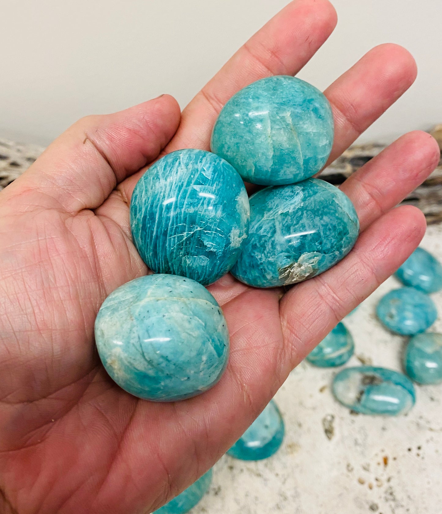 Large Amazonite Pebbles Gallets - Available in 3 Sizes