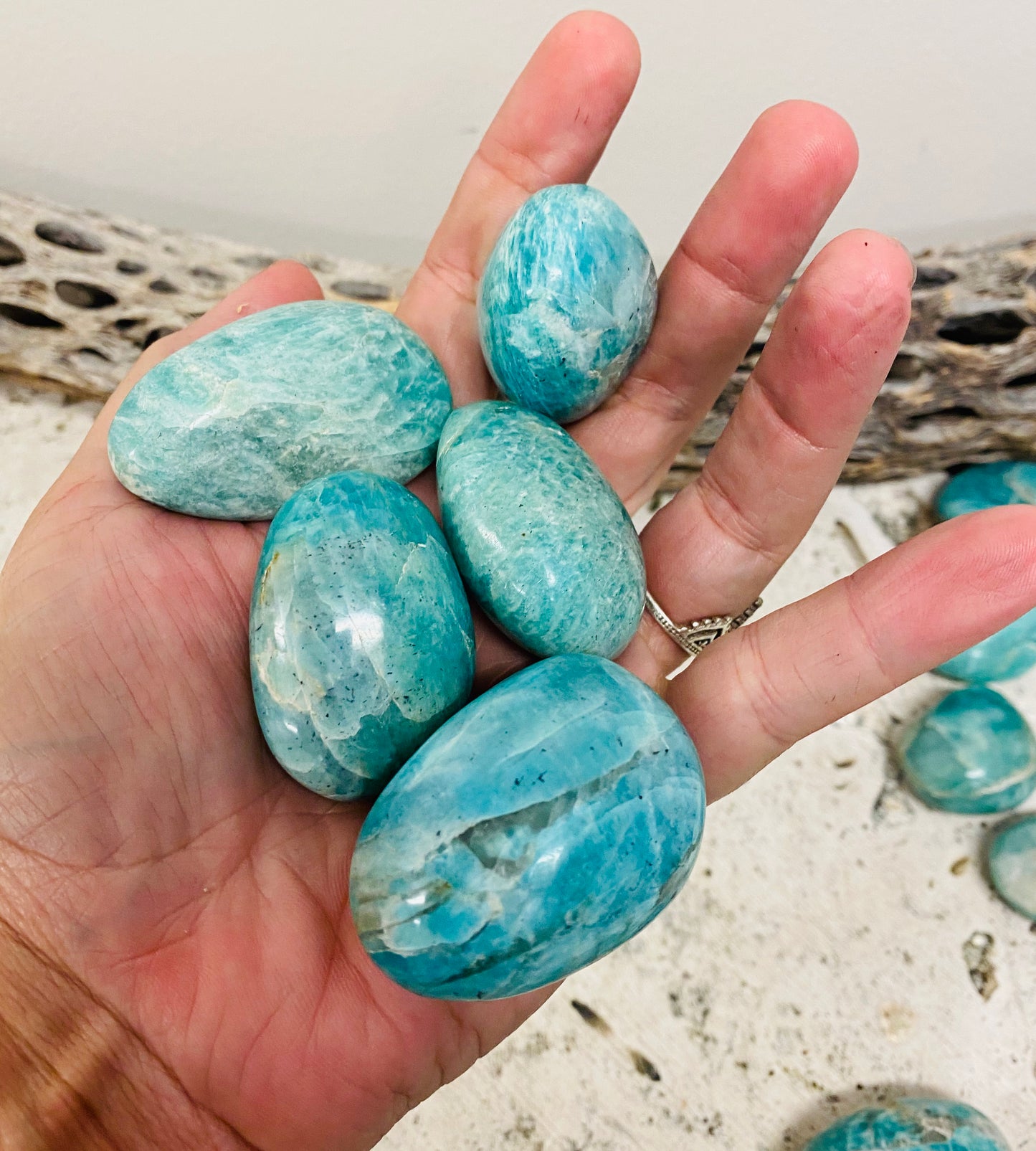 Large Amazonite Pebbles Gallets - Available in 3 Sizes