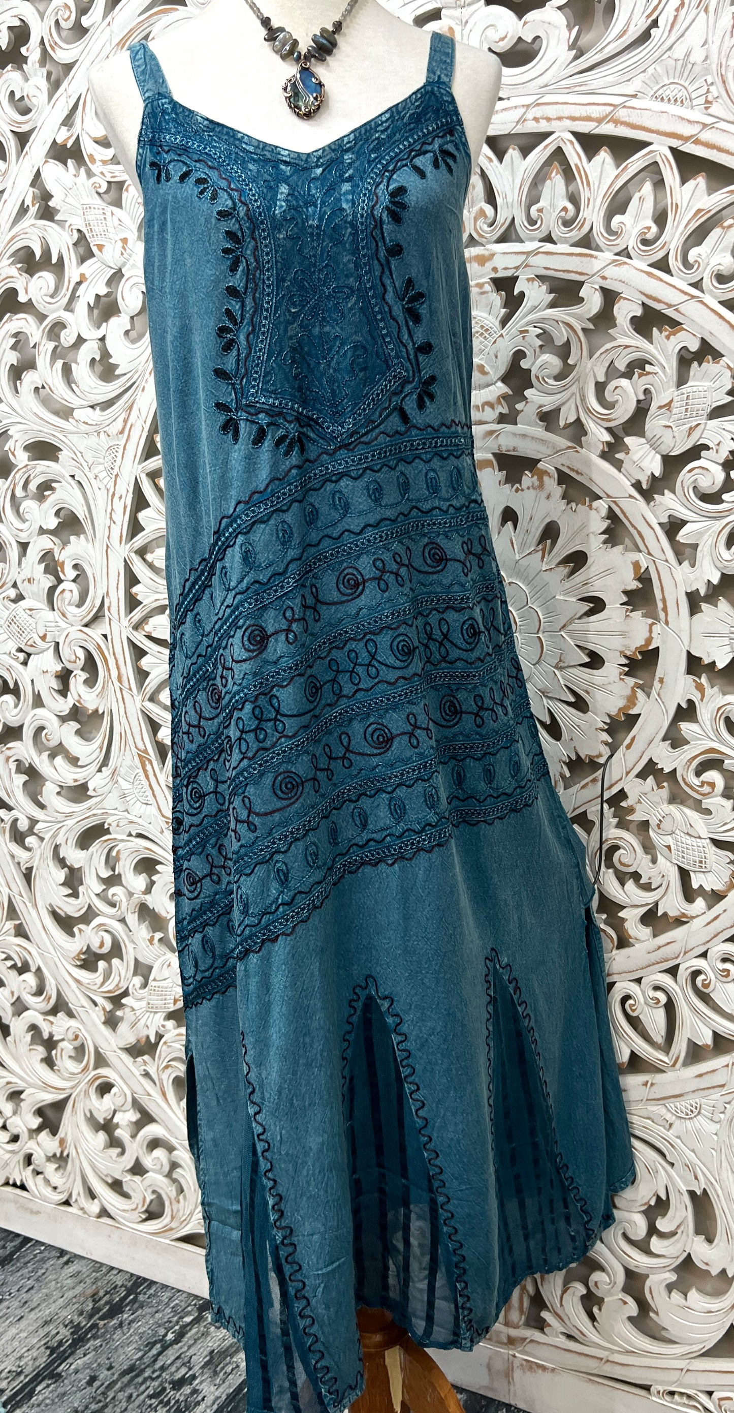 Long Embroidered Dress