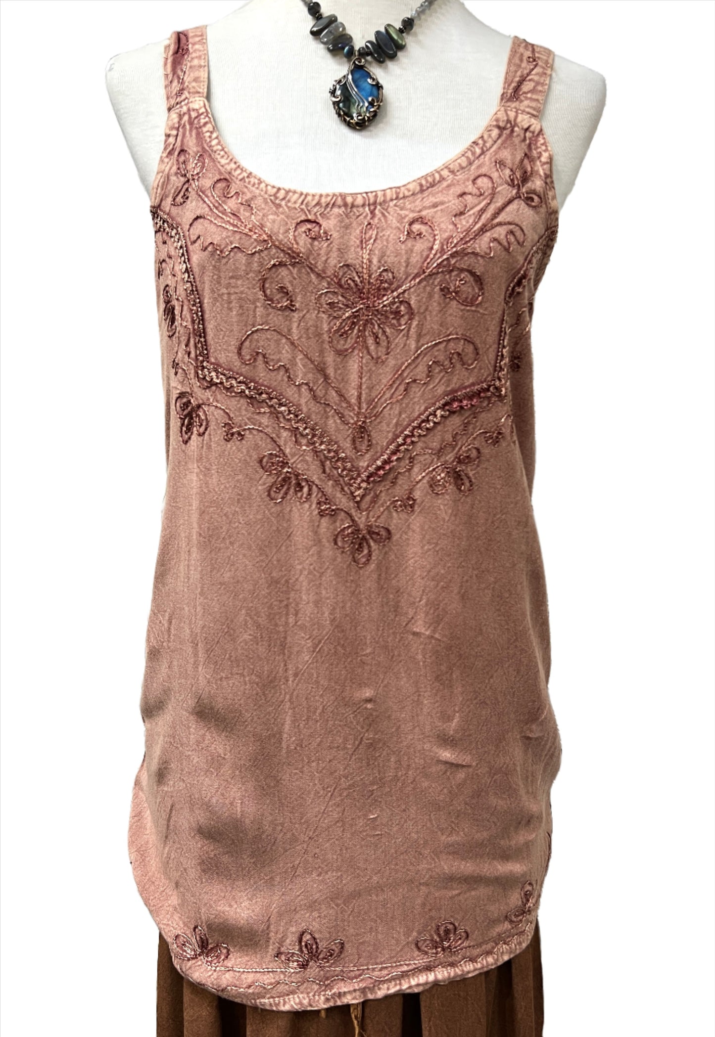 Embroidered Tank Top