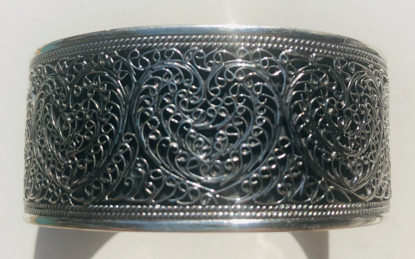 Sterling Silver Rajasthani Wide Filigree Bracelets