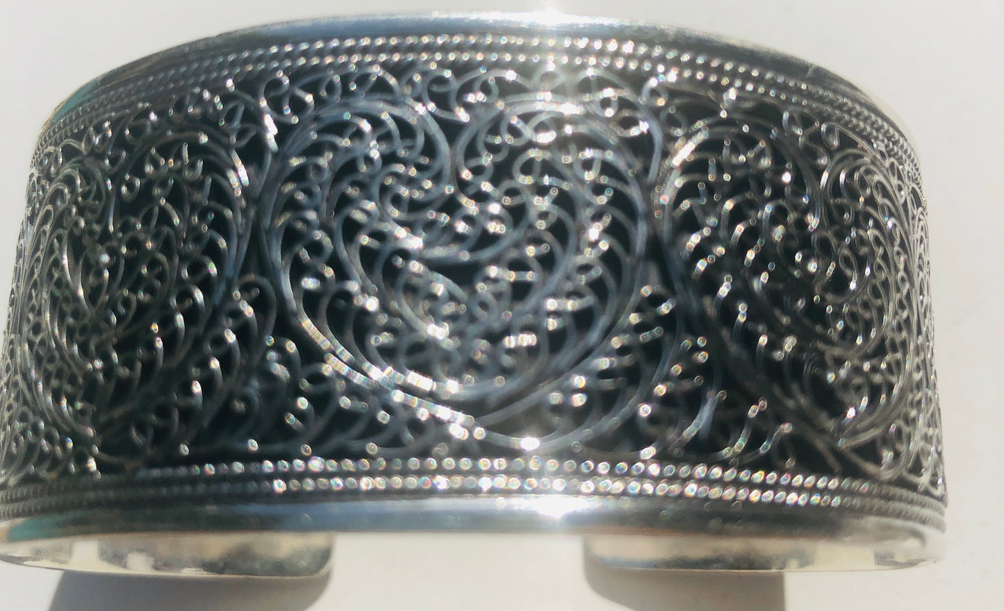 Sterling Silver Rajasthani Wide Filigree Bracelets