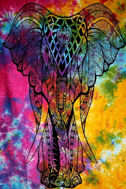 Rainbow Elephant Tapestries